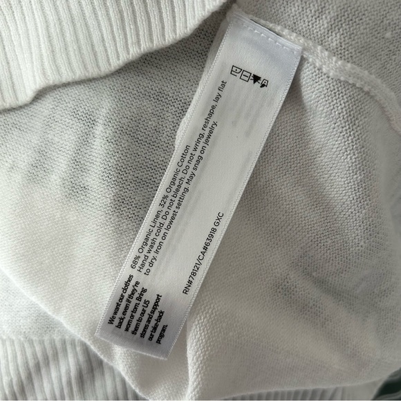 LL Bean Pants Womens 12 Beige Premium Washable Linen Pull On High Rise Wide Leg - Picture 8 of 9